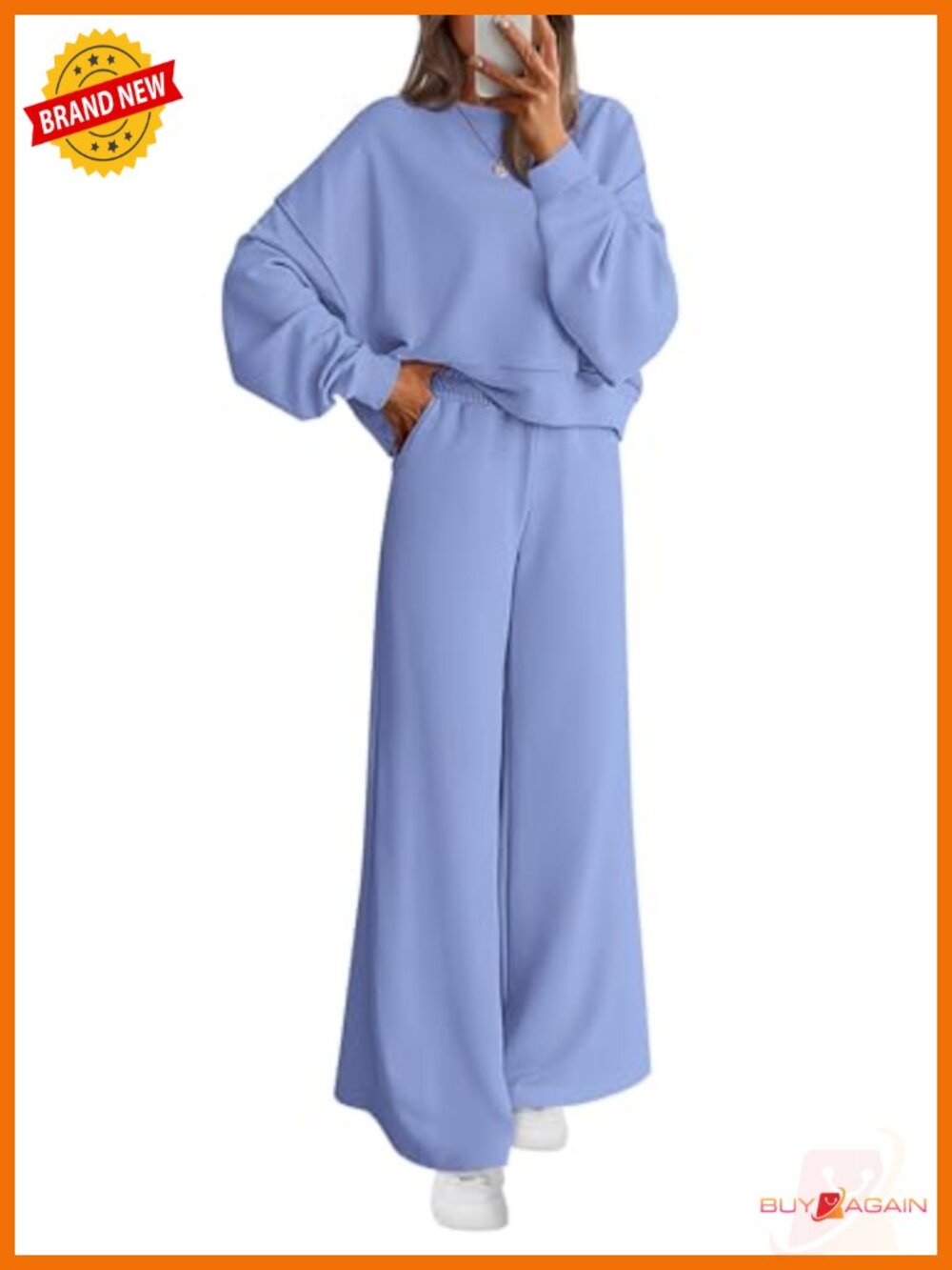 PRETTYGARDEN Women 2 Piece Sweatsuit Loungewear Set Cotton Polyester
